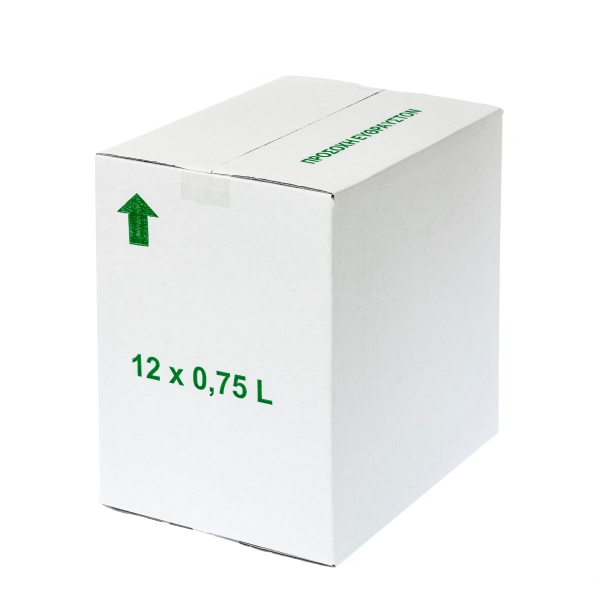 Χαρτοκιβώτιο 31 x 24 x 32 Τρίφυλλο 12 x 750ml Λευκό