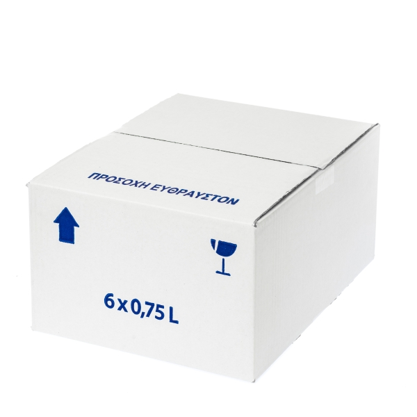 Χαρτοκιβώτιο για 6 Φιάλες Κρασιού 32 x 23,5 x 16 Τρίφυλλο 6 x 750ml Λευκό