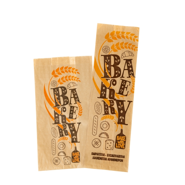 Σακούλα Αρτοποιίας Κραφτ Τυπωμένη 12 x 44cm