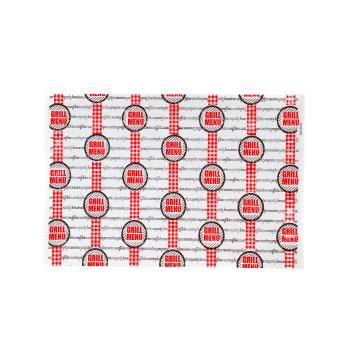 Χαρτί περιτυλίγματος βεζιταλ τυπωμένο grill menu 18*27cm