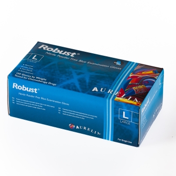 Γάντια νιτριλίου Robust μπλέ Large(100τμχ.)