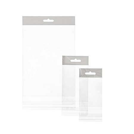 Σακουλάκι πολυπροπυλενίου με αυτοκόλλητο κλείσιμο & τρύπα 5*6,5cm (100αδα)