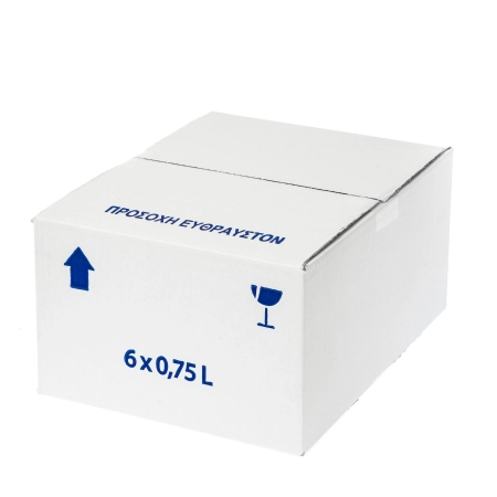 Χ/Κ 32*23,5*16cm 3φ (6*750ml) λευκό