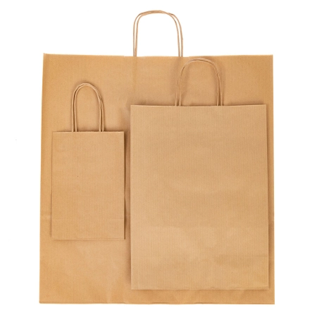 Τσάντα χάρτινη στριφτό κραφτ 26*35*12cm