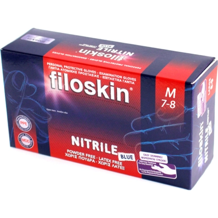 Γάντια νιτριλίου μπλε Filoskin Medium