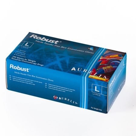 Γάντια νιτριλίου Robust μπλέ Large(100τμχ.)